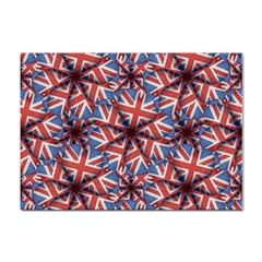 Heart Shaped England Flag Pattern Design A4 Sticker 100 Pack by dflcprints