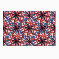 Heart Shaped England Flag Pattern Design Postcard 4 x 6  (10 Pack) by dflcprints