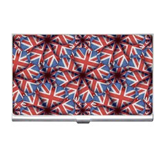 Heart Shaped England Flag Pattern Design Business Card Holder by dflcprints