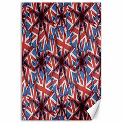 Heart Shaped England Flag Pattern Design Canvas 20  X 30  (unframed) by dflcprints