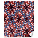 Heart Shaped England Flag Pattern Design Canvas 11  x 14  (Unframed) 10.95 x13.48  Canvas - 1