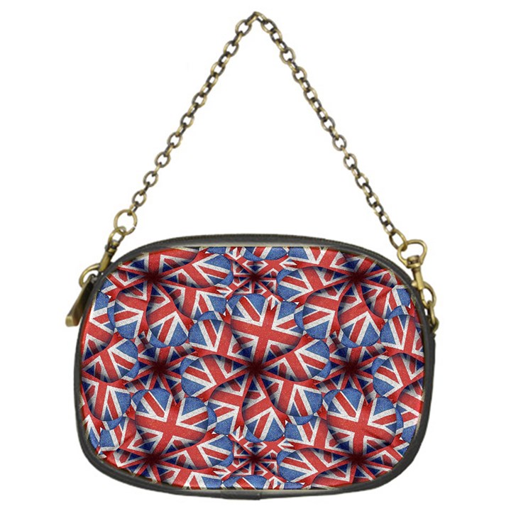 Heart Shaped England Flag Pattern Design Chain Purse (One Side)