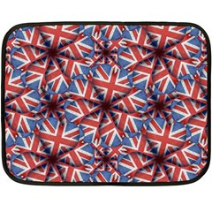 Heart Shaped England Flag Pattern Design Mini Fleece Blanket (two Sided) by dflcprints