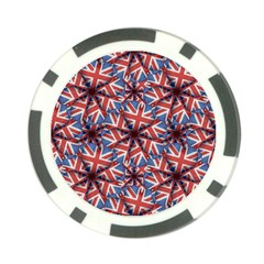 Heart Shaped England Flag Pattern Design Poker Chip (10 Pack) by dflcprints