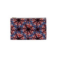 Heart Shaped England Flag Pattern Design Cosmetic Bag (small) by dflcprints