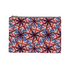 Heart Shaped England Flag Pattern Design Cosmetic Bag (large) by dflcprints