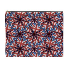 Heart Shaped England Flag Pattern Design Cosmetic Bag (xl) by dflcprints