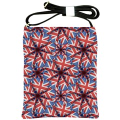 Heart Shaped England Flag Pattern Design Shoulder Sling Bag by dflcprints