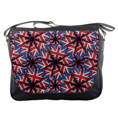 Heart Shaped England Flag Pattern Design Messenger Bag by dflcprints