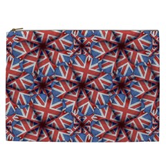 Heart Shaped England Flag Pattern Design Cosmetic Bag (xxl) by dflcprints