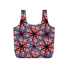 Heart Shaped England Flag Pattern Design Reusable Bag (s) by dflcprints