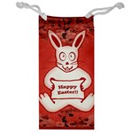 Cute Bunny Happy Easter Drawing Illustration Design Jewelry Bag Front