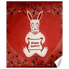 Cute Bunny Happy Easter Drawing Illustration Design Canvas 8  X 10  (unframed)