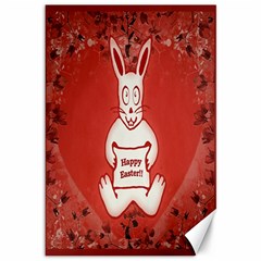 Cute Bunny Happy Easter Drawing Illustration Design Canvas 12  X 18  (unframed) by dflcprints