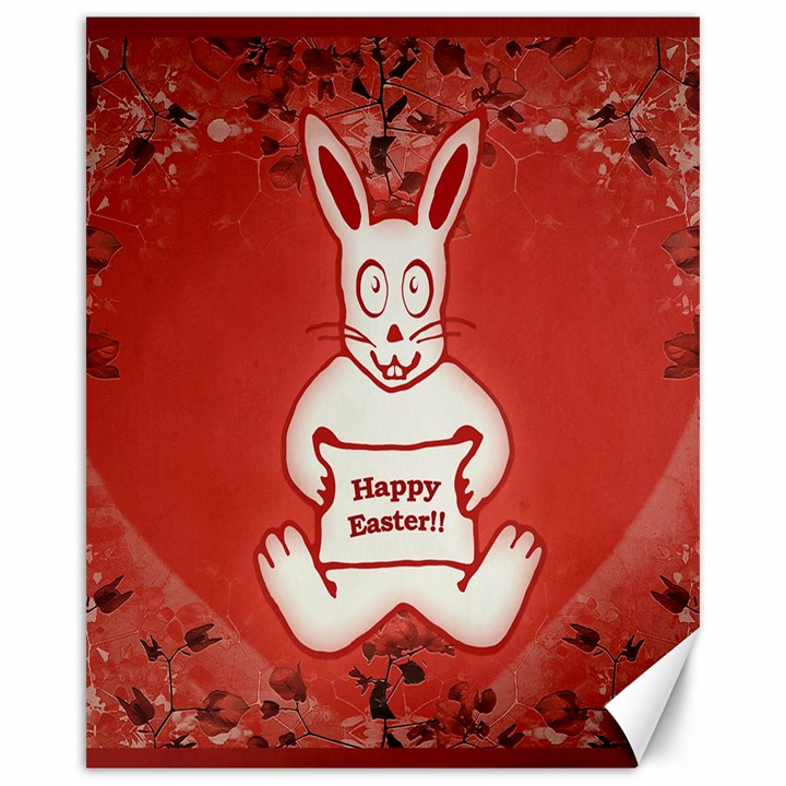 Cute Bunny Happy Easter Drawing Illustration Design Canvas 16  x 20  (Unframed)