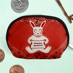 Cute Bunny Happy Easter Drawing Illustration Design Accessory Pouch (medium) by dflcprints