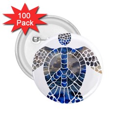 Peace Turtle 2 25  Button (100 Pack) by oddzodd