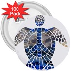 Peace Turtle 3  Button (100 pack) Front