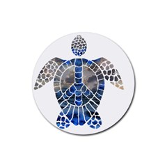 Peace Turtle Drink Coaster (round) by oddzodd