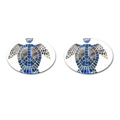 Peace Turtle Cufflinks (oval)