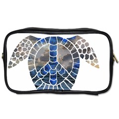 Peace Turtle Travel Toiletry Bag (two Sides) by oddzodd