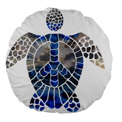 Peace Turtle 18  Premium Round Cushion 