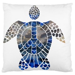 Peace Turtle Standard Flano Cushion Case (one Side) by oddzodd