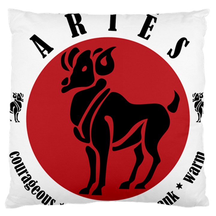 Aries Horoscope Zodiac Sign Birthday Large Cushion Case (Two Sided) 