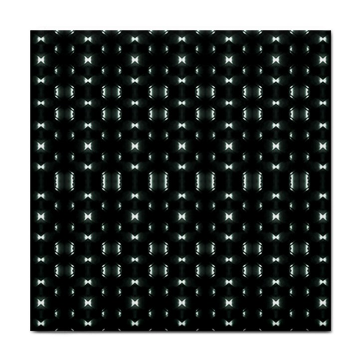 Futuristic Dark Hexagonal Grid Pattern Design Ceramic Tile