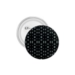 Futuristic Dark Hexagonal Grid Pattern Design 1.75  Button Front