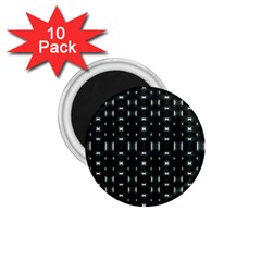 Futuristic Dark Hexagonal Grid Pattern Design 1 75  Button Magnet (10 Pack) by dflcprints