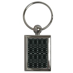 Futuristic Dark Hexagonal Grid Pattern Design Key Chain (rectangle) by dflcprints