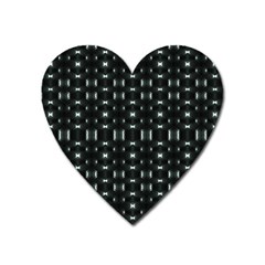 Futuristic Dark Hexagonal Grid Pattern Design Magnet (heart) by dflcprints