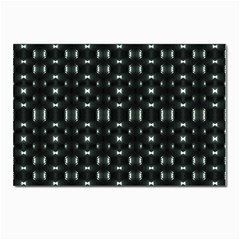 Futuristic Dark Hexagonal Grid Pattern Design Postcard 4 x 6  (10 Pack) by dflcprints