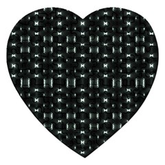 Futuristic Dark Hexagonal Grid Pattern Design Jigsaw Puzzle (heart) by dflcprints