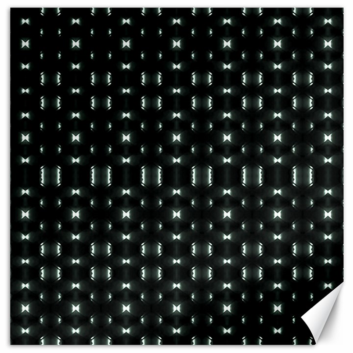 Futuristic Dark Hexagonal Grid Pattern Design Canvas 20  x 20  (Unframed)