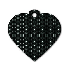 Futuristic Dark Hexagonal Grid Pattern Design Dog Tag Heart (two Sided) by dflcprints