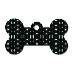 Futuristic Dark Hexagonal Grid Pattern Design Dog Tag Bone (two Sided) by dflcprints