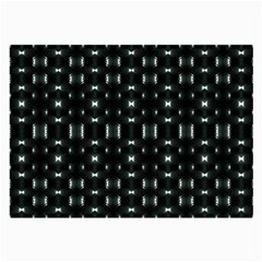 Futuristic Dark Hexagonal Grid Pattern Design Glasses Cloth (large, Two Sided) by dflcprints