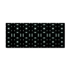 Futuristic Dark Hexagonal Grid Pattern Design Hand Towel by dflcprints