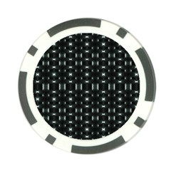 Futuristic Dark Hexagonal Grid Pattern Design Poker Chip (10 Pack) by dflcprints