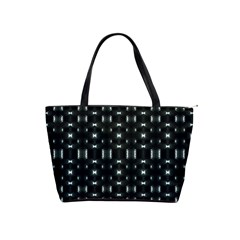 Futuristic Dark Hexagonal Grid Pattern Design Large Shoulder Bag by dflcprints