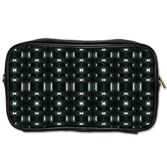 Futuristic Dark Hexagonal Grid Pattern Design Travel Toiletry Bag (two Sides)