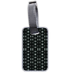 Futuristic Dark Hexagonal Grid Pattern Design Luggage Tag (two Sides) by dflcprints