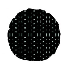 Futuristic Dark Hexagonal Grid Pattern Design 15  Premium Round Cushion  by dflcprints