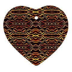 Tribal Art Abstract Pattern Heart Ornament by dflcprints