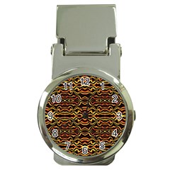 Tribal Art Abstract Pattern Money Clip With Watch by dflcprints