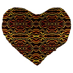 Tribal Art Abstract Pattern 19  Premium Heart Shape Cushion