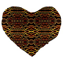 Tribal Art Abstract Pattern 19  Premium Flano Heart Shape Cushion