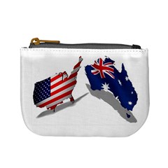 Australian And Us Flag Coin Change Purse